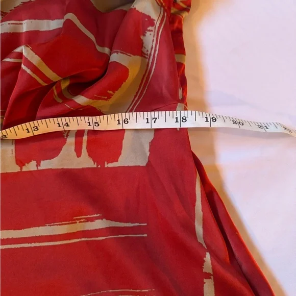 Banana Republic Red and Gold Midi Dress - Picture 10 of 11